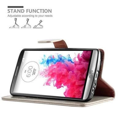 LG G3 Plånboksfodral Skal (Brun)