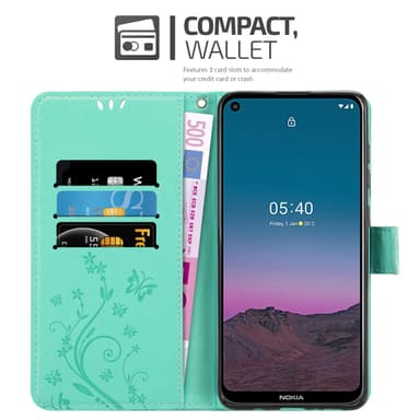 Nokia 5.4 Plånboksfodral Skal (Turkos)