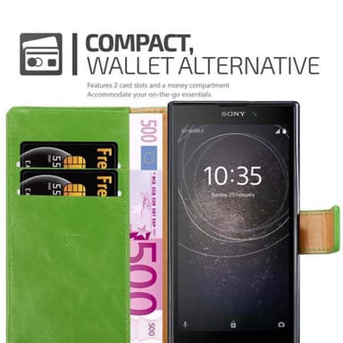 Sony Xperia L2 Plånboksfodral Skal (Grön)