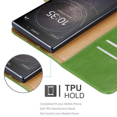 Sony Xperia L2 Plånboksfodral Skal (Grön)