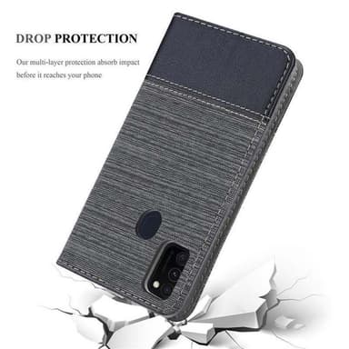 Samsung Galaxy M21 / M30s Plånboksfodral Skal (Grå)
