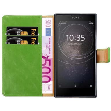 Sony Xperia L2 Plånboksfodral Skal (Grön)