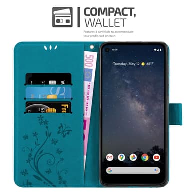 Google PIXEL 4A 5G Plånboksfodral Skal (Blå)