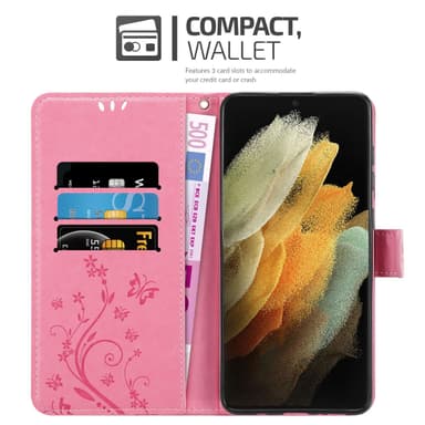 Samsung Galaxy S22 ULTRA Plånboksfodral Skal (Rosa)