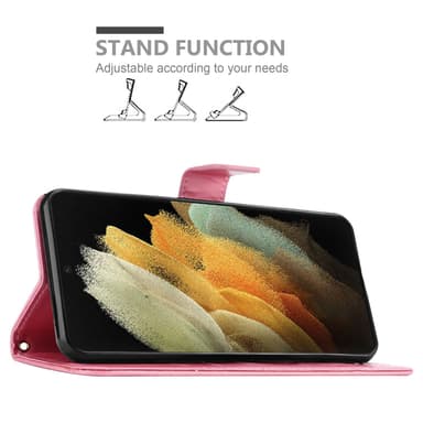 Samsung Galaxy S22 ULTRA Plånboksfodral Skal (Rosa)