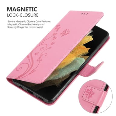 Samsung Galaxy S22 ULTRA Plånboksfodral Skal (Rosa)