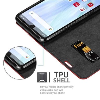 Sharp Aquos R3 Skal Fodral Case (Röd)