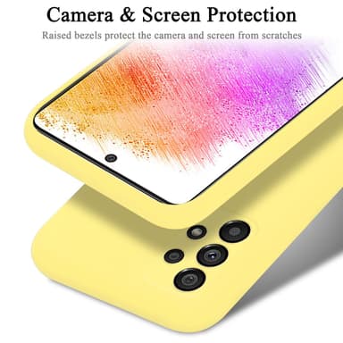Samsung Galaxy A73 5G Skal Fodral Case (Gul)