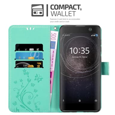 Sony Xperia XA2 Plånboksfodral Skal (Turkos)