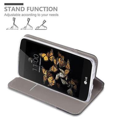 LG K8 2016 Plånboksfodral Skal (Grå)