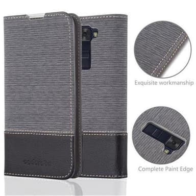 LG K8 2016 Plånboksfodral Skal (Grå)