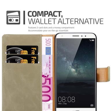 Huawei MATE S Plånboksfodral Skal (Brun)