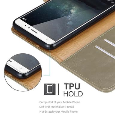 Huawei MATE S Plånboksfodral Skal (Brun)