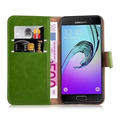 Samsung Galaxy A3 2016 Plånboksfodral Skal (Grön)