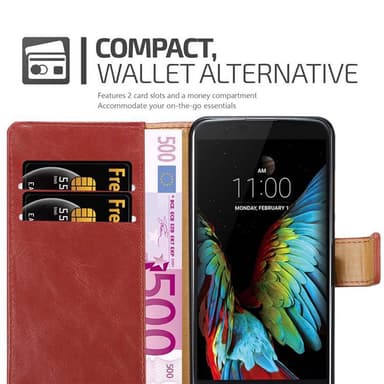 LG K10 2016 Plånboksfodral Skal (Röd)