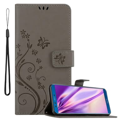 Honor 9 LITE Plånboksfodral Skal (Grå)