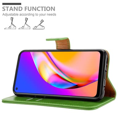 Oppo A94 5G Plånboksfodral Skal (Grön)