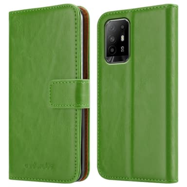 Oppo A94 5G Plånboksfodral Skal (Grön)