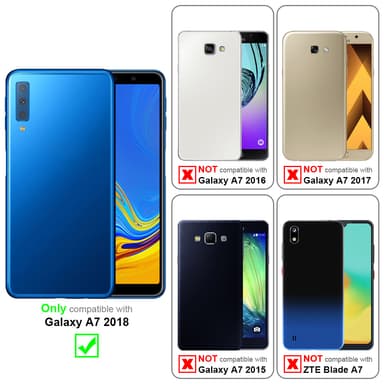Skal Samsung Galaxy A7 2018 Fodral Case (Blå)
