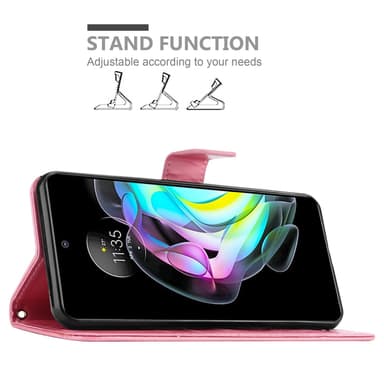Motorola EDGE 20 Plånboksfodral Skal (Rosa)