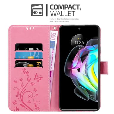 Motorola EDGE 20 Plånboksfodral Skal (Rosa)