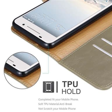HTC ONE A9 Plånboksfodral Skal (Brun)