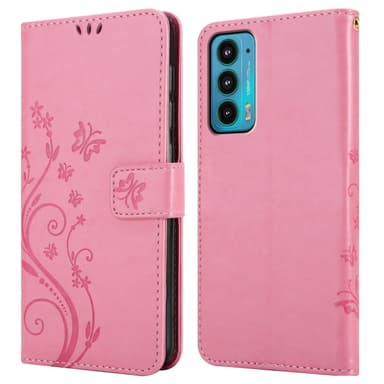Motorola EDGE 20 Plånboksfodral Skal (Rosa)