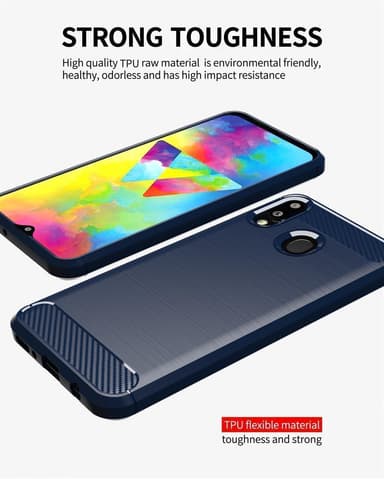 Samsung Galaxy A20 / A30 / M10s Skal Fodral Case (Blå)