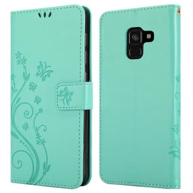 Samsung Galaxy A8 2018 Plånboksfodral Skal (Turkos)