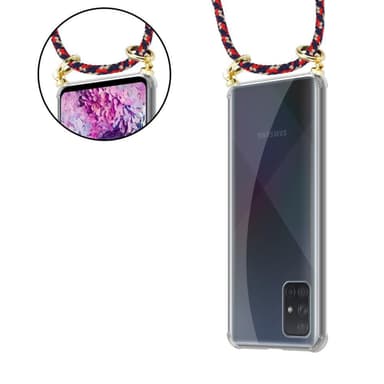Samsung Galaxy A71 4G Skal Fodral Kedja (Blå)
