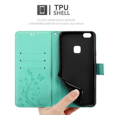 Huawei P10 LITE Plånboksfodral Skal (Turkos)