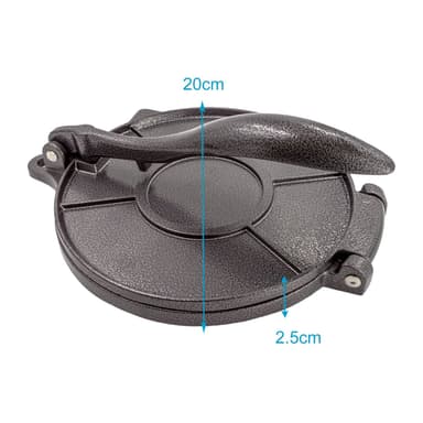 Tortilla Press Empanada tillverkad av järn (Svart)