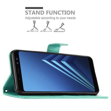 Samsung Galaxy A8 2018 Plånboksfodral Skal (Turkos)