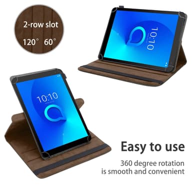 Alcatel 3T (7 tum) Skal Fodral Case (Brun)