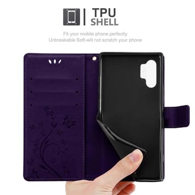 Samsung Galaxy NOTE 10 PLUS Plånboksfodral Skal (Lila)