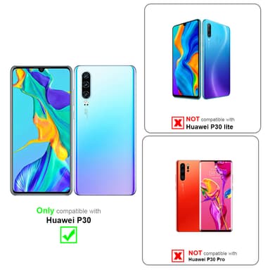 Huawei P30 Plånboksfodral Skal (Blå)
