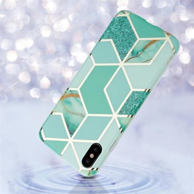 iPhone X / XS Plånboksfodral Skal (Grön)