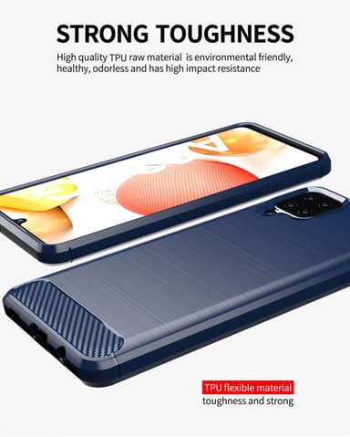 Samsung Galaxy A12 / M12 Skal Fodral Case (Blå)