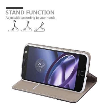 Motorola MOTO Z Plånboksfodral Skal (Grå)