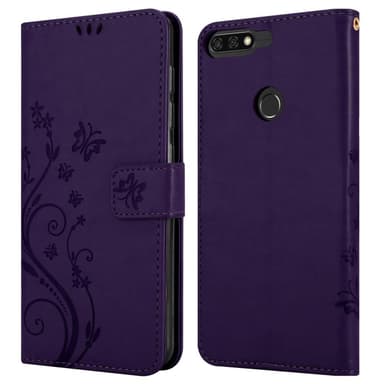 Honor 7C / Huawei Y7 2018 Plånboksfodral Skal (Lila)