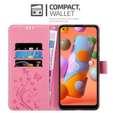 Samsung Galaxy A11 / M11 Plånboksfodral Skal (Rosa)