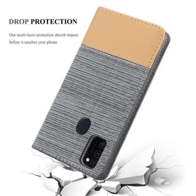 Samsung Galaxy M21 / M30s Plånboksfodral Skal (Grå)