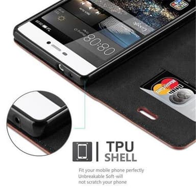 Huawei P8 Skal Fodral Case (Brun)