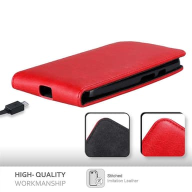 Motorola MOTO G2 Flipfodral Skal (Röd)