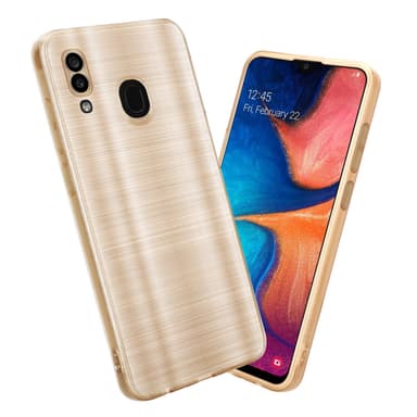 Samsung Galaxy A20 / A30 / M10s Skal Fodral Case (Guld)