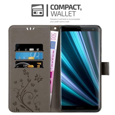 Sony Xperia XZ3 Plånboksfodral Skal (Grå)