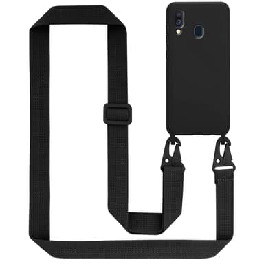 Samsung Galaxy A40 Skal Fodral Kedja (Svart)