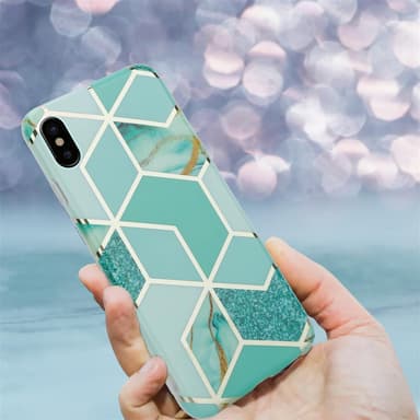 iPhone X / XS Plånboksfodral Skal (Grön)
