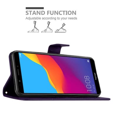 Honor 7C / Huawei Y7 2018 Plånboksfodral Skal (Lila)