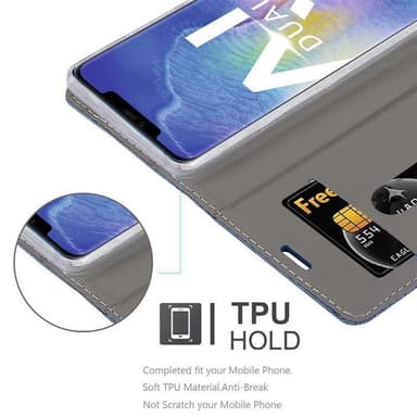 Huawei MATE 20 PRO Plånboksfodral Skal (Blå)